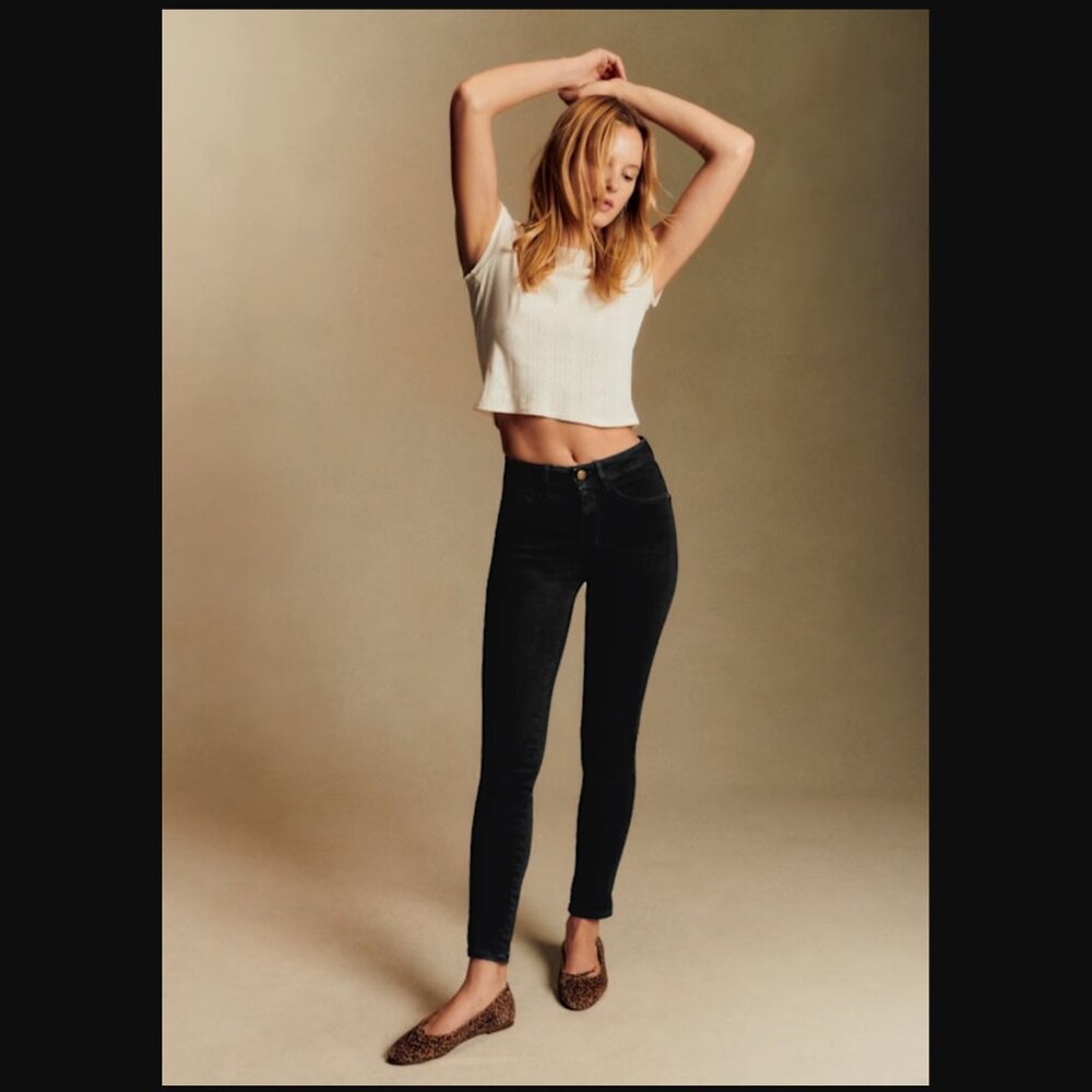 Sezane Slim Parfait Women's Skinny Jeans - Tall, Black